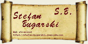 Stefan Bugarski vizit kartica